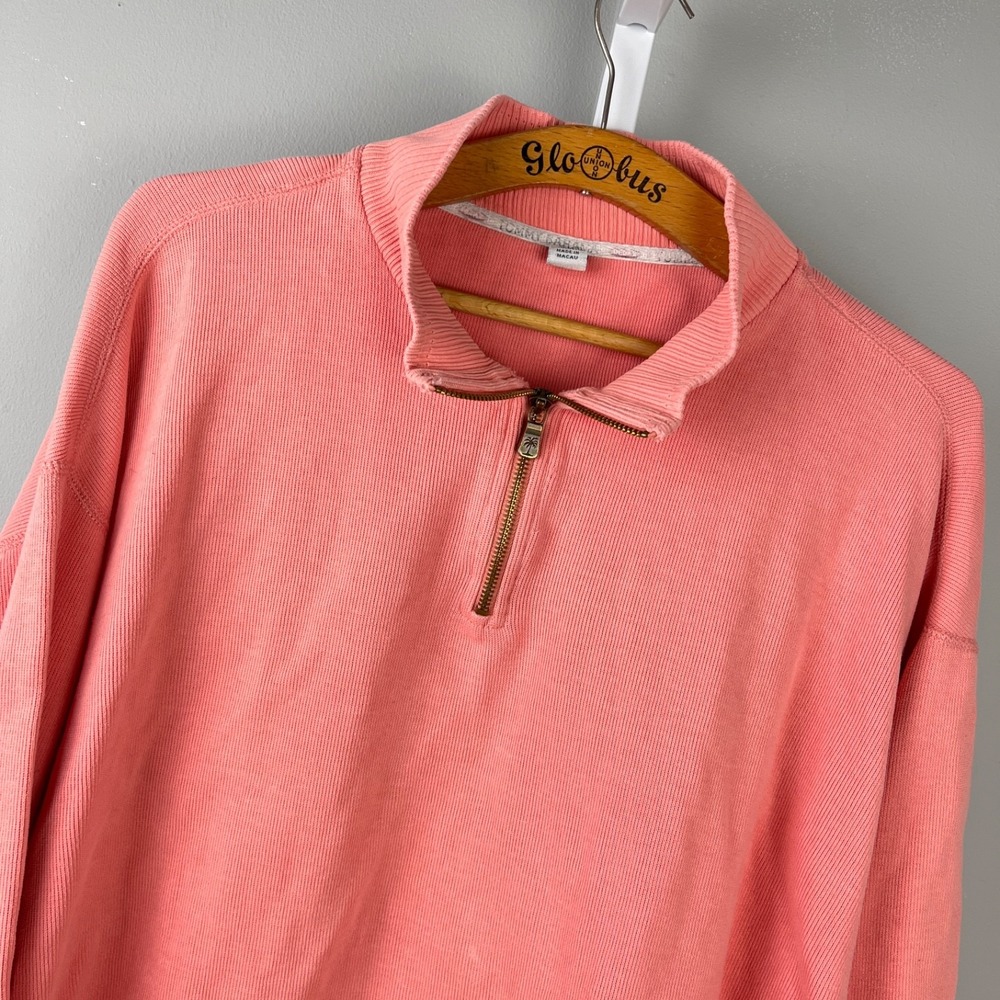 Tommy Bahama Pink Quarter-Zip Sweater